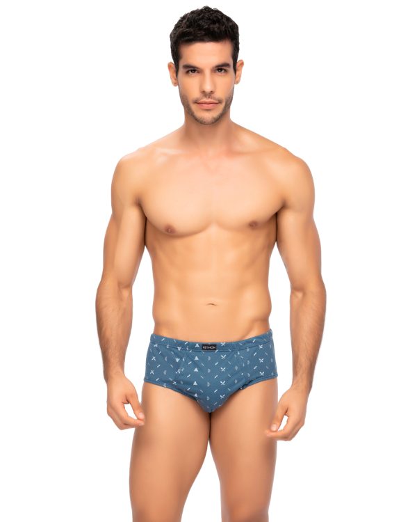 Pantaloncillo clásico Algodón estampado con bragueta Ref.2010 - Imagen 3
