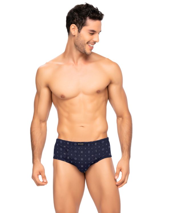 Pantaloncillo clásico Algodón estampado con bragueta Ref.2010 - Imagen 4