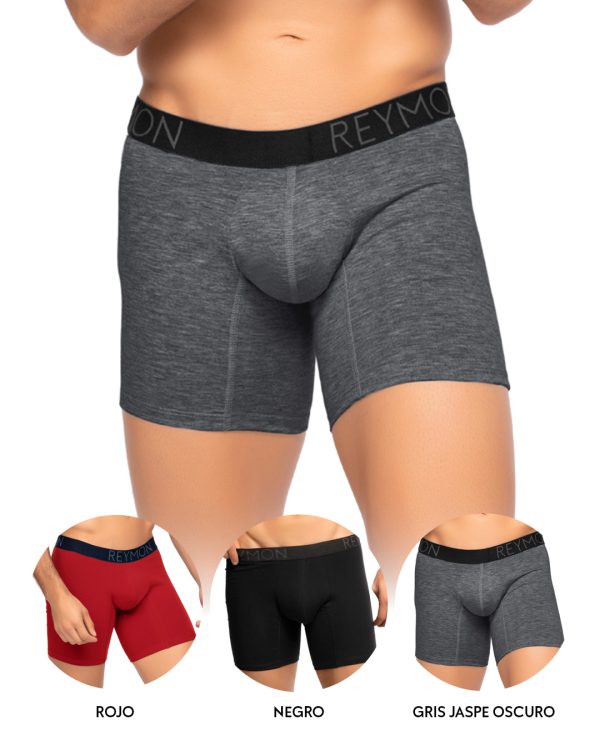 Trio boxer semilargo Algodón unicolor Ref.3906 - Imagen 3