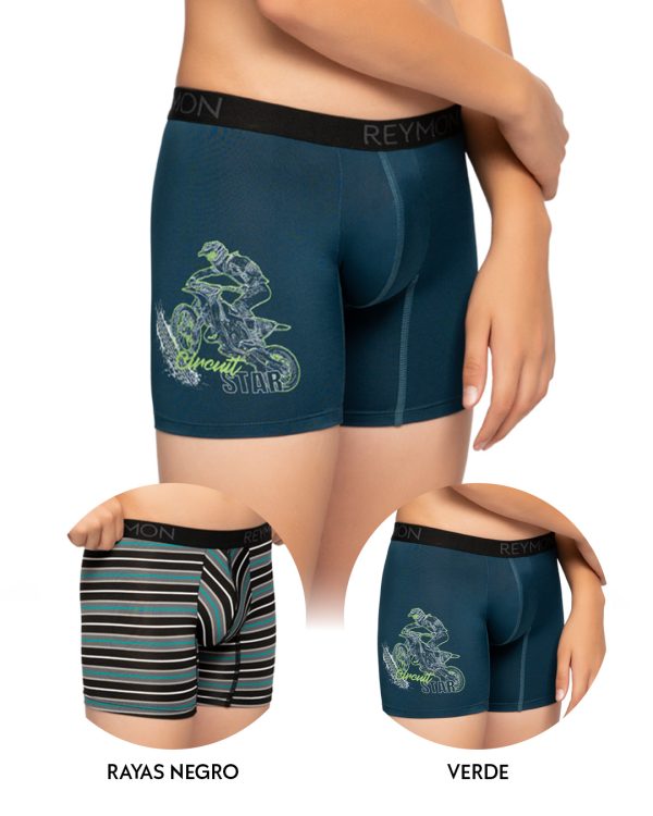 Dúo Bóxer Básico estampado Ref.5040-J - Imagen 3