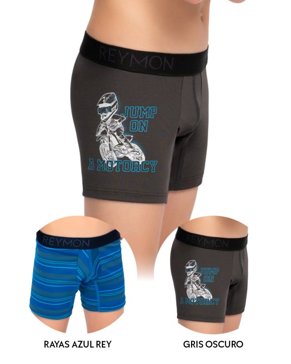 Dúo Bóxer Básico estampado  Ref.5040- k