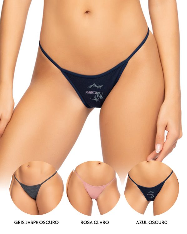 Tanga hilo PAQUETE x3 en algodón Ref. 9003 - Imagen 2