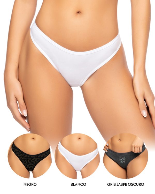 Tanga brasilera PAQUETE x3 en algodón Ref. 9203 - Imagen 8