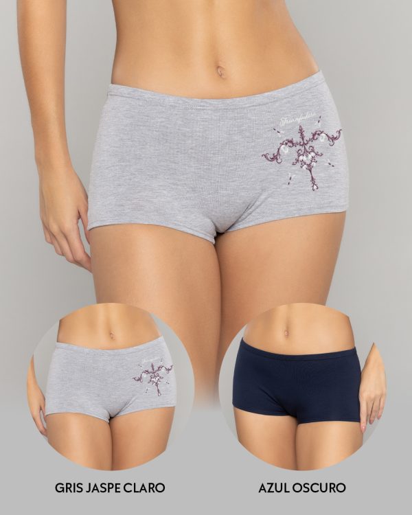 DUO BOXER (ESTAMPADO + UNICOLOR) REF.8999-2 - Imagen 4