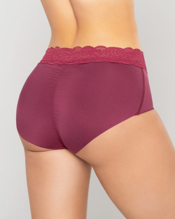 Panty Tiro alto con Encaje y Efecto Levanta Cola en Microfibra Ref. 8070 - Imagen 3