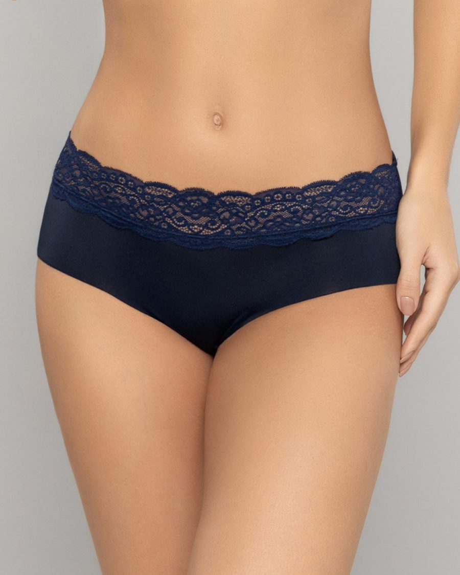 Sexy Panty Cachetero en Microfibra Ultra liviana con Encaje Frontal  Ref. 8071