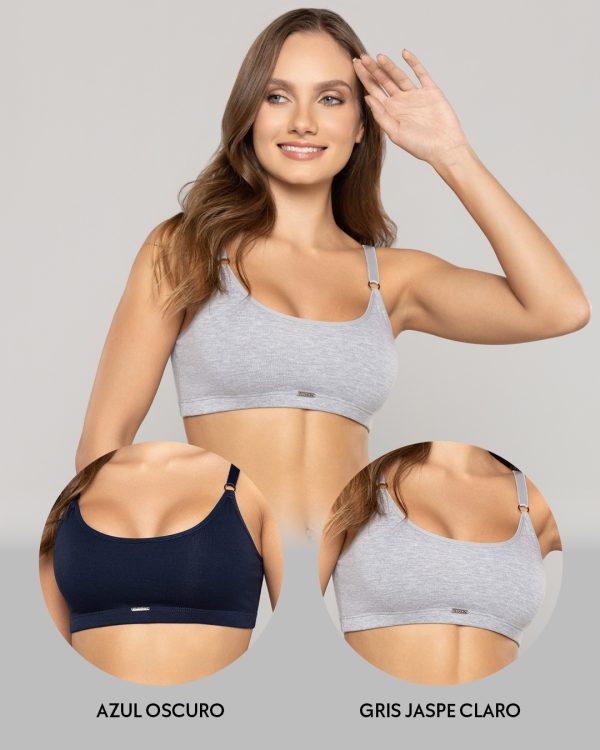 Duo top básico unicolor en algodón Ref. 8925 - Imagen 3