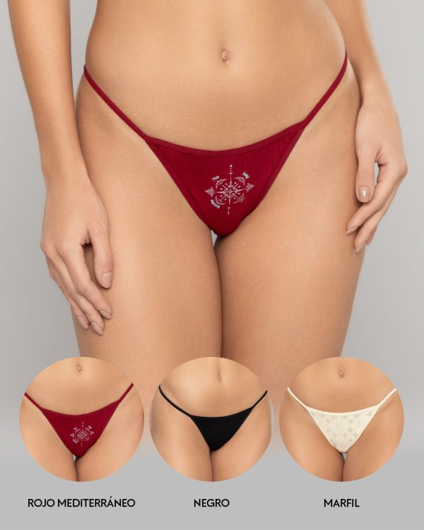 Tanga hilo PAQUETE x3 en algodón Ref. 9003 - Imagen 3