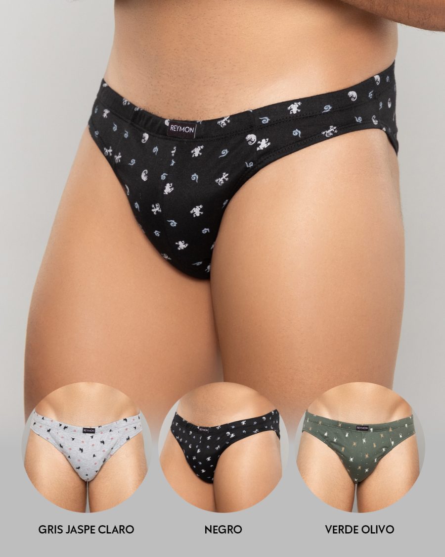 Tanga Algodón estampada PAQUETE x3 Ref.1003