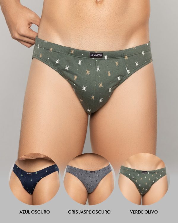 Tanga Algodón estampada PAQUETE x3 Ref.1003 - Imagen 3