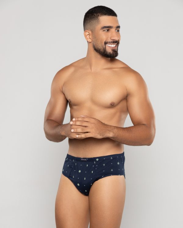 Pantaloncillo clásico Algodón estampado con bragueta Ref.2010 - Imagen 3