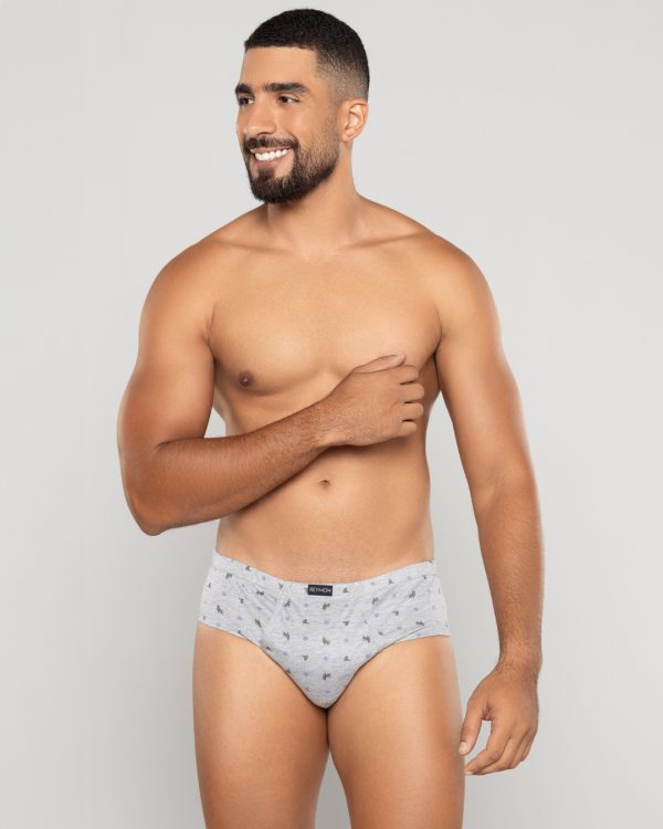 Pantaloncillo clásico Algodón estampado con bragueta Ref.2010 - Imagen 4