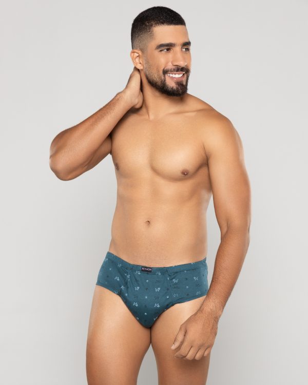 Pantaloncillo clásico Algodón estampado con bragueta Ref.2010 - Imagen 9