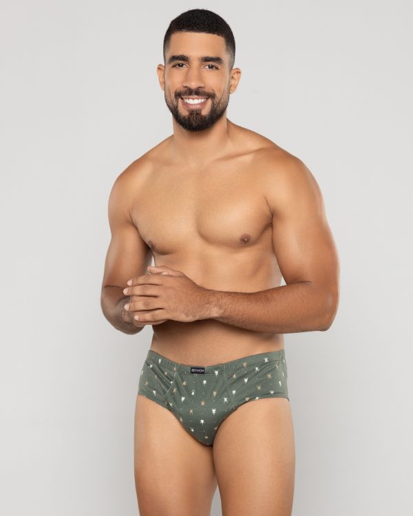 Pantaloncillo clásico Algodón estampado con bragueta Ref.2010 - Imagen 8