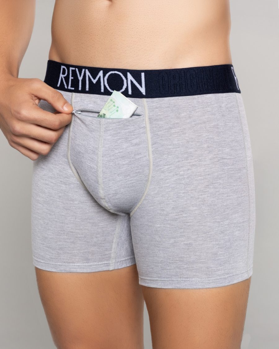 Bóxer semilargo Algodón con bolsillo de seguridad Ref.3040