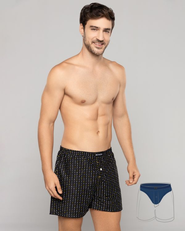 Bóxer suelto con pantaloncillo interno en polialgodon Ref.3054 - Imagen 3