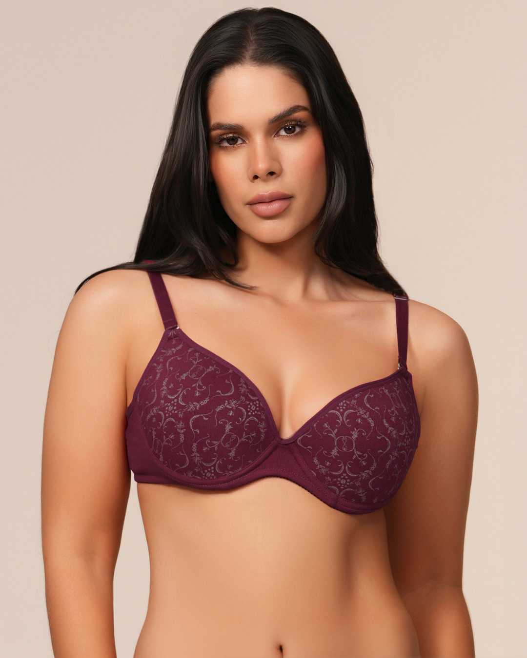 Brasier Media Copa en Algodón Estampado con Tirantes Ajustables Ref. 404 - Imagen 7